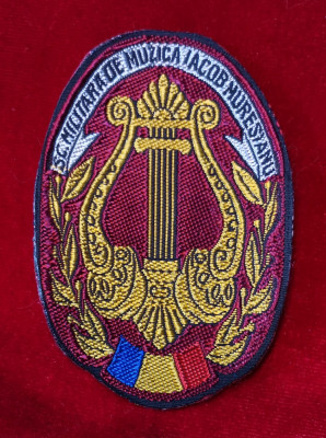 Emblema Scoala Militara de muzica Iacob Muresianu, Patch ecuson armata foto