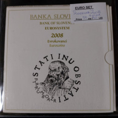 Slovenia 2008 - Set complet de euro bancar de la 1 cent la 3 euro , 9 monede