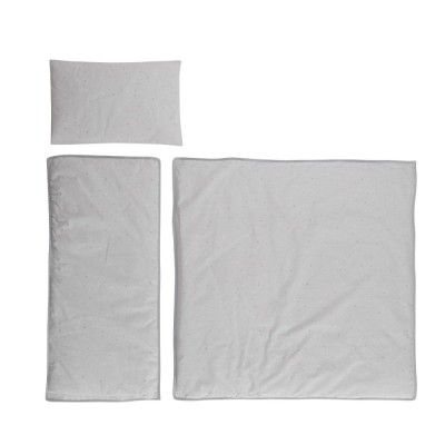 Set lenjerie pentru carucior, de iarna, Lorelli, Bumbac Ranforce, 4 piese, Grey Sky foto