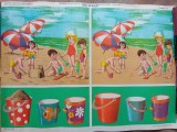 Plansa didactica prescolara veche RSR ,1987 - Format mare 68x48 cm Nr. 1