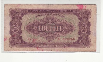 Romania 1952 3 iei 1 cifra rosie g9 028260 foto