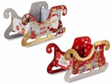 Set 2 saniute decorative Craciun hartie multicolora II cm 36 x 15,5 x 19 H