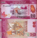 SRI LANKA 20 rupees 2015 UNC!!!