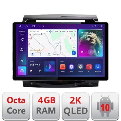 Navigatie Toyota Land Cruiser V8 L200 2009-2020 Qled 2K Octa Core 4+64 LTE 4G DSP Wifi 5Ghz android auto carplay radio gps internet kit-381-type-b+EDT