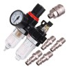 Regulator Presiune Pneumatic 1/4&quot; 0.5-9 Bar cu Filtru Ulei Manometru, Set Montaj Compresor Aer