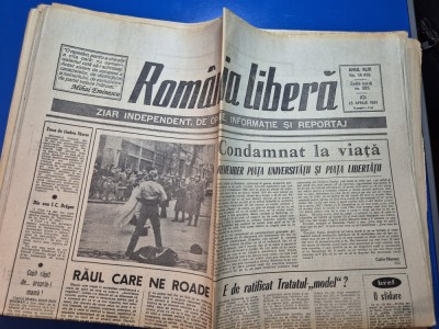 ziarul romania libera 25 aprilie 1991 foto