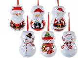 Set 6 ornamente brad Craciun metal multicolor cm 7 x 5 x 11 H