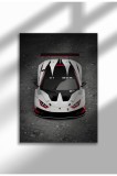 Poster p&acirc;nză ne&icirc;nrămat cu supermașină - Imprimare digitală - 2023 Huracan GT3 EVO-2 04 | A4 (21 x 29.7 cm)