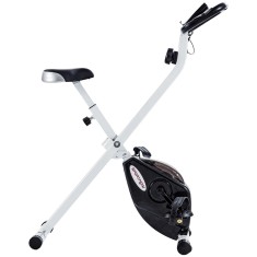SPORTNOW Bicicletă Fitness Pliabilă cu Rezistență Magnetică pe 8 Nivele, Display LCD și Monitor Puls, 97x43x110 cm, Negru | Aosom Romania