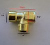 Ramificatie tip T din alama ptr. compresor 3/8&quot; - 3/8&quot; - 1/4&quot; NR.1150, Kraftdele