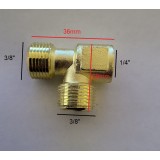 Ramificatie tip T din alama ptr. compresor 3/8&quot; - 3/8&quot; - 1/4&quot; NR.1150