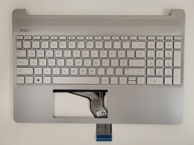 Carcasa superioara cu tastatura palmrest Laptop, HP, 15-DY, 15T-DY, 15-EF, 15S-EQ, 15S-FQ, 15Z-EF, TPN-Q222, L63578-031, L60341-001, EA0P500601, argin foto