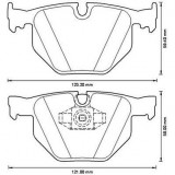 Placute frana spate Bmw Seria 7 (E65, E66, E67), 11.2001-12.2009, marca SRLine S70-1374