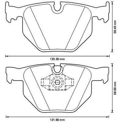 Placute frana spate Bmw Seria 7 (E65, E66, E67), 11.2001-12.2009, marca SRLine S70-1374