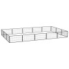 Țarc c&acirc;ini 16 panouri negru 100x50 cm oțel vopsit electrostatic