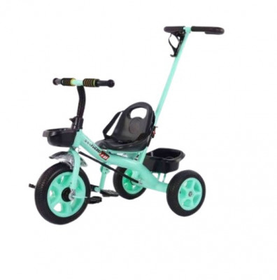 Tricicleta Yuebei cu maner parental - Verde foto
