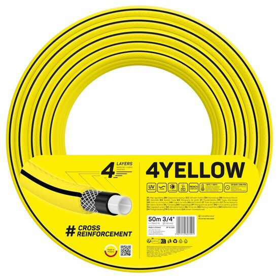 Furtun gradina, Cellfast Yellow, 4 straturi, 3/4&quot;, 50 m GartenVIP DiyLine