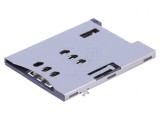 Conector pentru carduri SIM push-push cu știft de ajustare