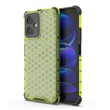 Husa antisoc compatibila xiaomi redmi note 12, honeycomb airbag, verde