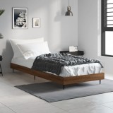 VidaXL Cadru pat fără saltea, stejar maro 75x190 cm lemn prelucrat