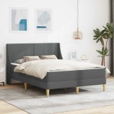 Cumpara ieftin Cadru de pat cu saltea Gri inchis 120 x 200 cm Poliester