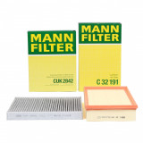 Pachet Revizie Filtre Aer + Polen Mann Filter Volkswagen T5 2003-2015, Mann-Filter