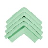 Set 4 Protectii Colturi Mobila Copii Verde, Burete, 8x2.5cm, Antiaccidentare, Montare Adeziva