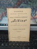 Statutele Băncei Populare de credit, economie și &icirc;mprumut Albina din com. Lascăr Catargi jud. Covurlui, azi com. Schela Jud. Galați, Giurgiu 1910, 193