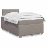 vidaXL Pat box spring cu saltea, taupe, 120x190 cm material textil 3285845