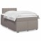 vidaXL Pat box spring cu saltea, taupe, 120x190 cm material textil 3285845