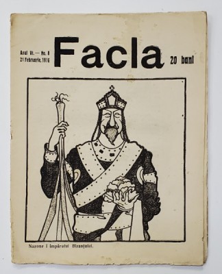 FACLA , REVISTA , ANUL VI , NR. 8 , 21 FEBRUARIE , 1916 foto