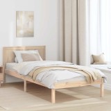 VidaXL Cadru de pat din pin single Natural Lemn masiv de pin 90 x 200 cm