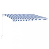 Cumpara ieftin Copertina retractabila manual, albastru si alb, 400x350 cm