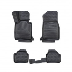 Set Covorase Auto din Cauciuc Dedicate BMW Seria 1 E87 2004-2010 Forma Tavita, 4 bucati, Negru