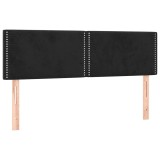 Cumpara ieftin Tablii de pat, negru, 144x5x78/88 cm, catifea