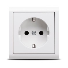 Priza Schuko PT Alb