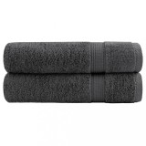 Cumpara ieftin Prosoape dus premium, SOLUND 2 buc antracit 70x140cm 600gsm