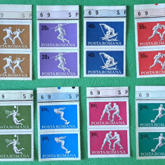 TIMBRE ROMANIA MNH LP 694/1969 -SPORT - Serie în pereche