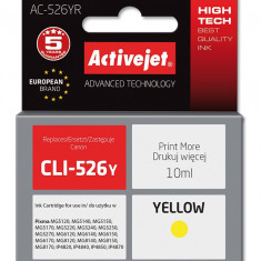 Cartus compatibil canon cli-526y yellow, 10 ml, premium activejet, garantie 5