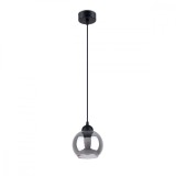 Lampă Suspendată Alino Neagră Oțel 1 Bec Minge Modernă De Interior