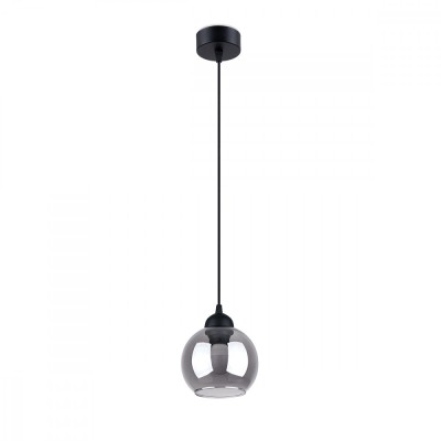 Lampă Suspendată Alino Neagră Oțel 1 Bec Minge Modernă De Interior foto