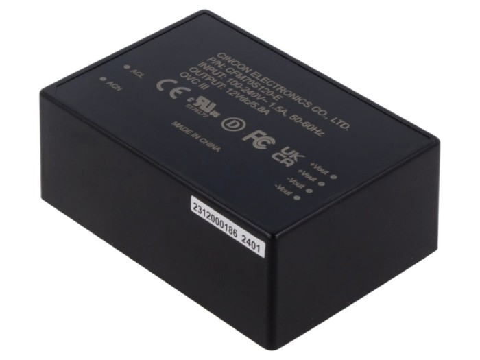 Convertor AC/DC 70W 12V 5.8A