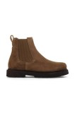 Birkenstock botine din piele &icirc;ntoarsă Highwood Slip On Mid M culoarea maro, 1030115