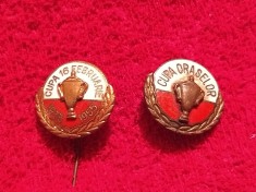 Insigna fotbal-LOCOMOTIVA (CFR) Cupa"16 Februarie 1933/1955" si Cupa Oraselor