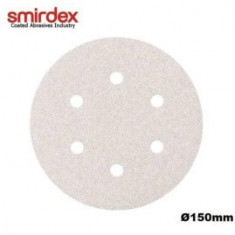 Disc abraziv Velcro (6 gauri) 150mm granulatie P600 SMIRDEX