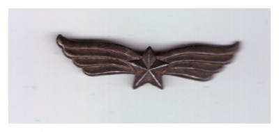 Semn de arma aviatie RSR, argintiu (subofiter) foto