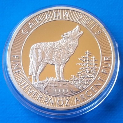 Canada 2 Dollar 2015 UNC Lup 40mm foto
