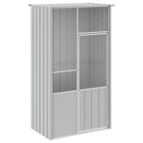 Cumpara ieftin Colivie Pasari Gri, Otel Galvanizat, 115x78x200 cm, Voliera Mare, Interior/Exterior, Siguranta Sporita, Spatiu Amplu Joaca/Zbor