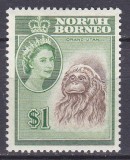 DB1 Fauna Asia Urangutan Pongo Pygmaeus 1961 Borneo de Nord 1 $ 1 v. MNH