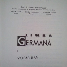 Jean Livescu - Limba germana I vocabular (1966)